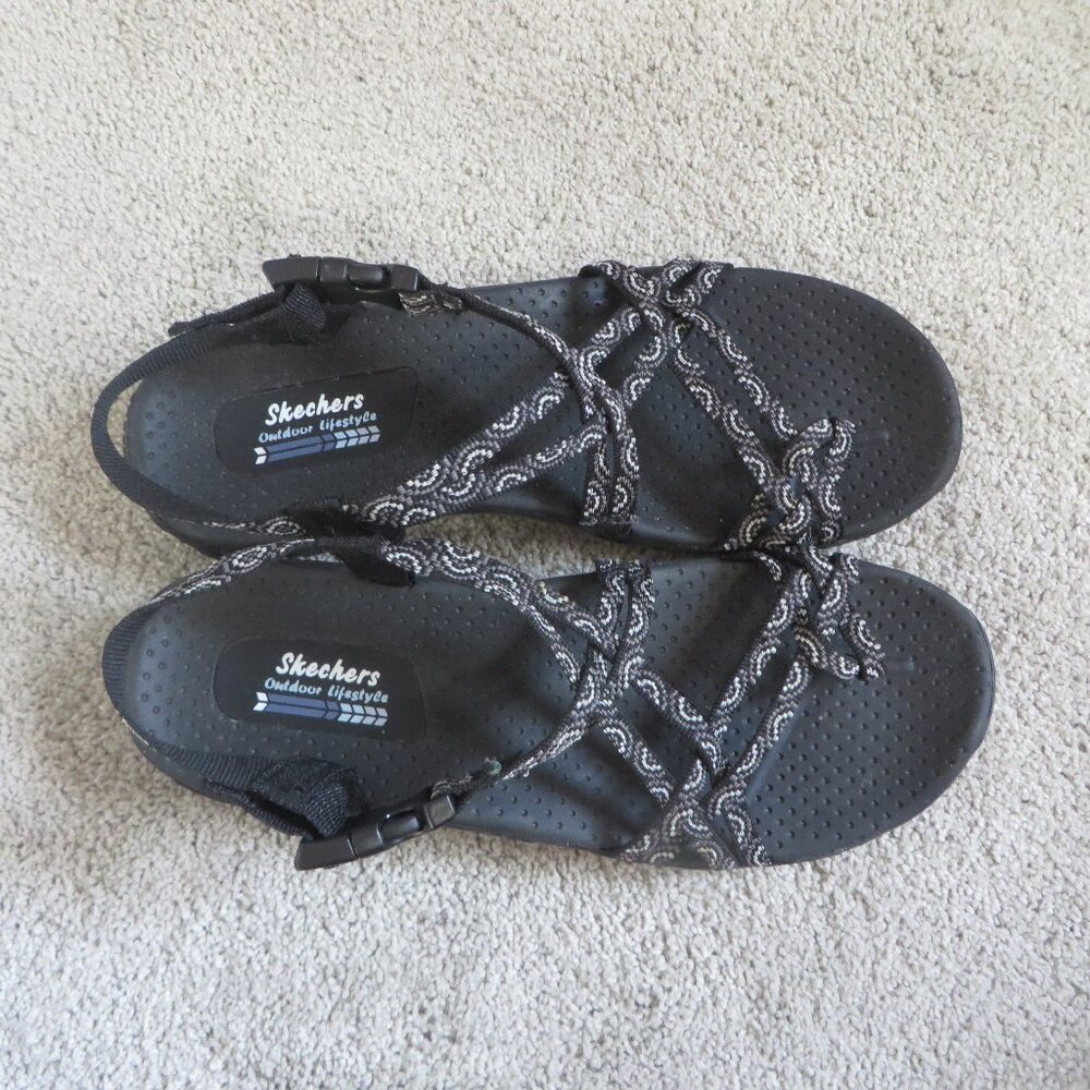 NEW Skechers Reggae Irie Mon Womens Sandals Size 10 Black Outdoor Lifestyle - Picture 6 of 10